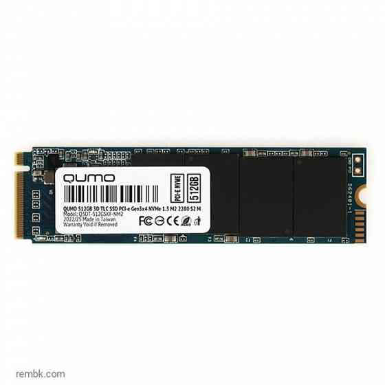 Накопитель ssd 512gb pcie gen3x4 nvme 1.3 m2 2280 qumo novation tlc 3d (q3dt-512gskf-nm2) sm2263xt | Гарантия Макеевка
