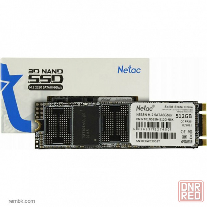 Твердотельный накопитель ssd m.2 sata netac n535n (nt01n535n-512g-n8x) 512гб в макеевке днр | Гарантия Макеевка - изображение 1