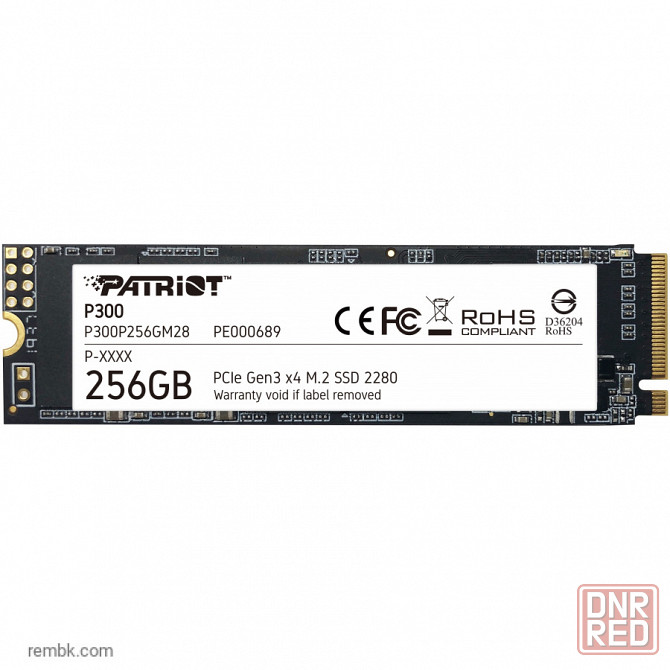 Твердотельный накопитель ssd m.2 nvme patriot memory p300 (p300p256gm28) 256гб | Гарантия Макеевка - изображение 1