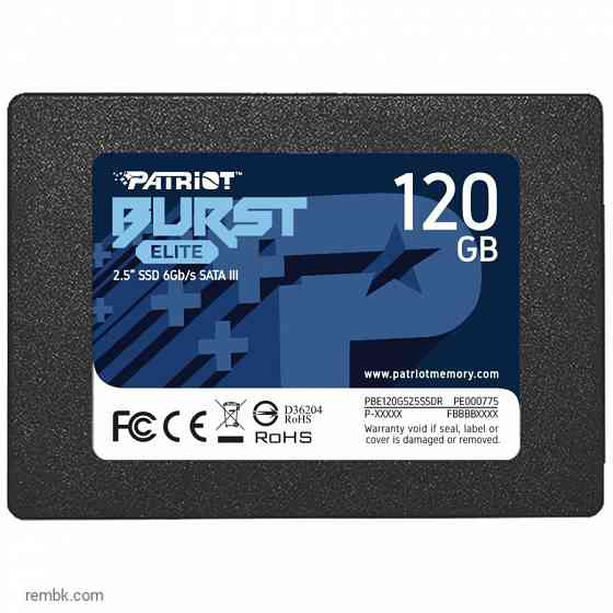 Твердотельный накопитель ssd 2.5" patriot memory burst elite (pbe120gs25ssdr) 120гб | Гарантия Макеевка