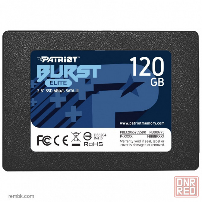 Твердотельный накопитель ssd 2.5" patriot memory burst elite (pbe120gs25ssdr) 120гб | Гарантия Макеевка - изображение 1