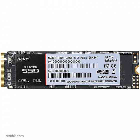 Ssd m.2 nvme твердотельный накопитель netac n930e pro 128 гб (nt01n930e-128g-e4x) | Гарантия Макеевка