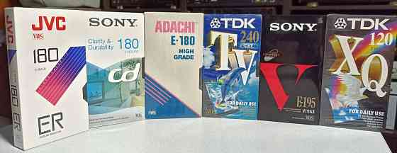 Запечатанные видеокассеты Sony/TDK/JVC/Adachi. Донецк