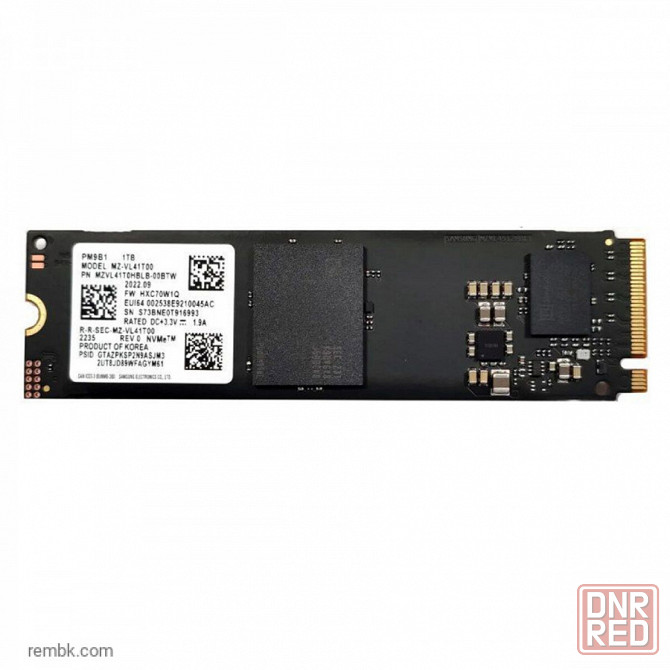 Твердотельный накопитель ssd m.2 nvme samsung 1tb, pm9b1, m.2 2280, nvme, pcie 4.0 x4 mzvl41t0hblb-00b07 | Гарантия Макеевка - изображение 1