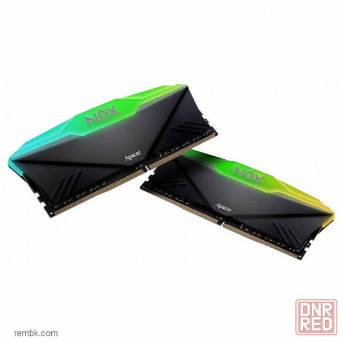 Модуль памяти apacer ddr4 3600 16gb dimm nox rgb black gaming memory ah4u16g36c25ynbaa-2 non-ecc, cl18, 1.35v, kit (2x8gb), intel xmp 2.0, heat sink,  Макеевка - изображение 1