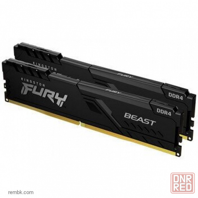 Оперативная память ddr4 kingston 16gb (2x8gb) 3600 mhz pc-28800 fury beast black (kf436c17bbk2/16) в макеевке днр | Гарантия Макеевка - изображение 1