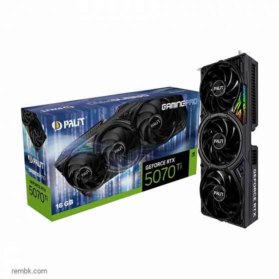Видеокарта Palit GeForce RTX 5070 Ti GamingPro 16GB (NE7507T019T2-GB2031A) по доступной цене Донецк