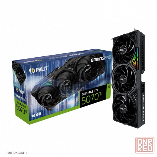 Видеокарта Palit GeForce RTX 5070 Ti GamingPro 16GB (NE7507T019T2-GB2031A) по доступной цене Донецк - изображение 1