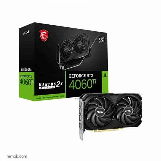 Видеокарта MSI RTX 4060 Ti VENTUS 2X BLACK 8G OC 128bit GDDR6 HDMIx1 DPx3 HDCP Retail Донецк