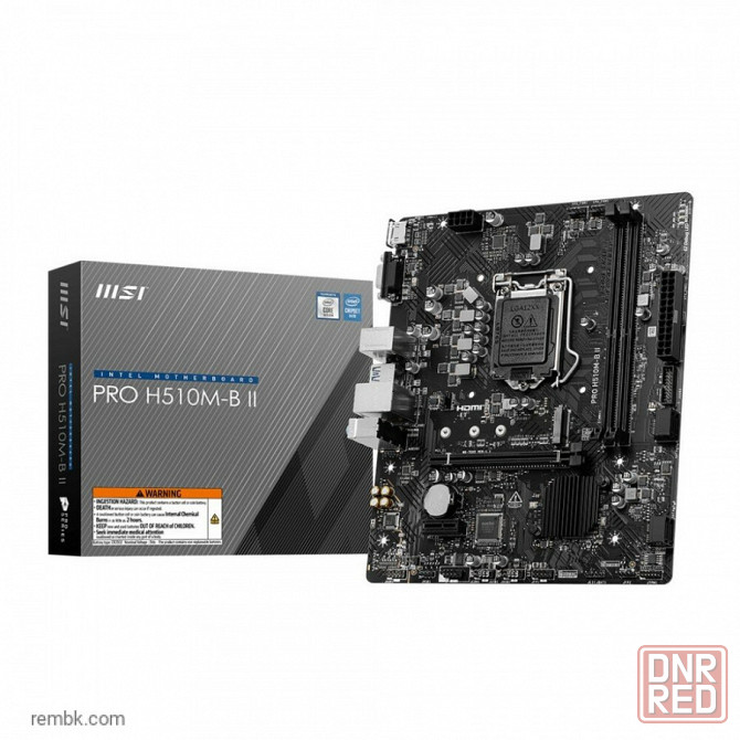 Материнская плата msi pro h510m-b ii (lga1200/h470/2xddr4/matx/vga, hdmi) (pro h510m-b ii) по доступной цене в макеевке днр | Гарантия Донецк - изображение 1