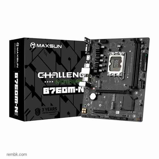 Материнская плата maxsun ms-challenger b760m-n d5 1700, b760, 2xddr5, matx, rtl по доступной цене в макеевке днр | Гарантия Донецк