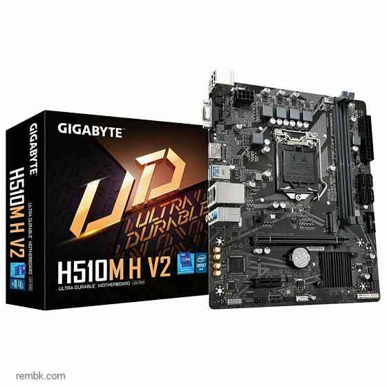 Материнская плата gigabyte h510m h v2, socket 1200, intelh470, 2xddr4, matx, rtl в макеевке днр | Гарантия Донецк