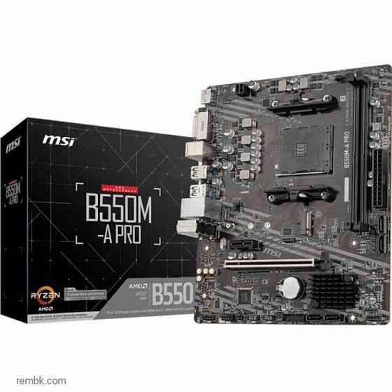 Материнская плата msi b550m-a pro, microatx, поддержка sli, с 2 разъемами m.2 по доступной цене в макеевке днр | Гарантия Донецк