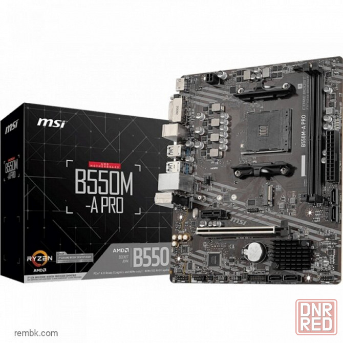 Материнская плата msi b550m-a pro, microatx, поддержка sli, с 2 разъемами m.2 по доступной цене в макеевке днр | Гарантия Донецк - изображение 1