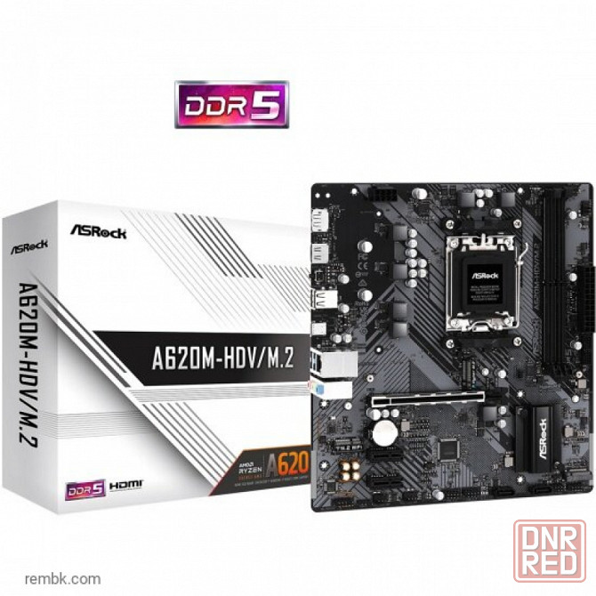 Материнская плата asrock a620m-hdv/m.2 (am5, matx) по доступной цене в макеевке днр | Гарантия Донецк - изображение 1