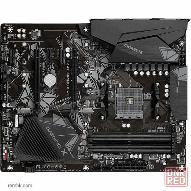 Материнская плата gigabyte b550 gaming x v2 (v1.3/v1.4) soc-am4 amd b550 4xddr4 atx ac`97 8ch(7.1) gblan raid+dvi+hdmi по доступной цене в макеевке дн Донецк - изображение 1