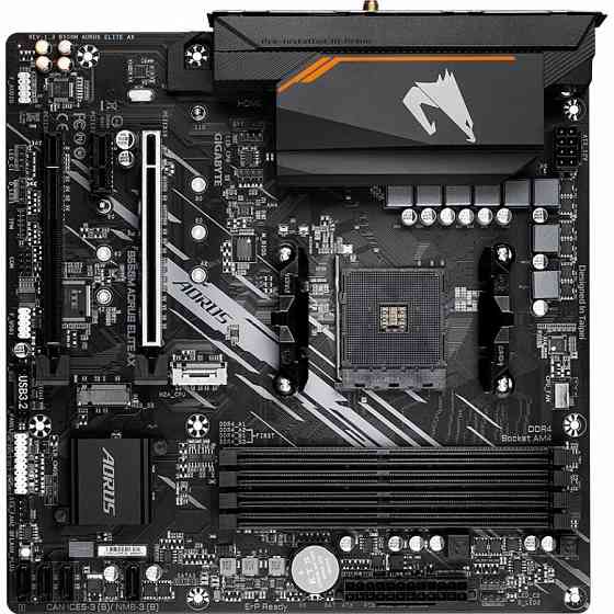 Материнская плата gigabyte b550m aorus elite ax soc-am4 amd b550 4xddr4 matx ac`97 8ch(7.1) gblan raid+dvi+hdmi | Гарантия Донецк