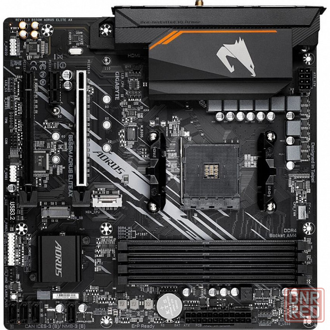 Материнская плата gigabyte b550m aorus elite ax soc-am4 amd b550 4xddr4 matx ac`97 8ch(7.1) gblan raid+dvi+hdmi | Гарантия Донецк - изображение 1