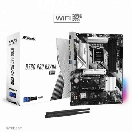 Материнская плата asrock b760 pro rs/d4 wifi (lga1700, atx) по доступной цене в макеевке днр | Гарантия Донецк