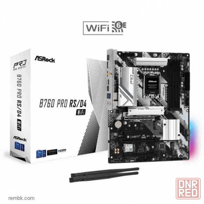 Материнская плата asrock b760 pro rs/d4 wifi (lga1700, atx) по доступной цене в макеевке днр | Гарантия Донецк - изображение 1