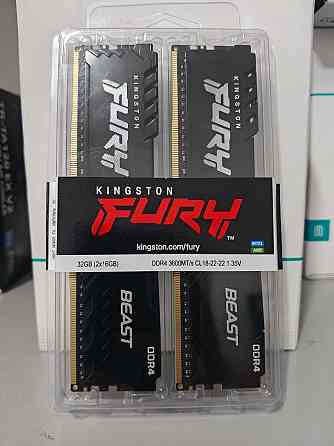Оперативная память DDR4 Kingston Fury Beast 32Gb (2x16GB) 3600MHz Донецк