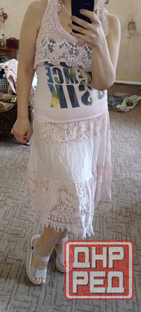 Продам юбку летнюю розовую, р 46-52 Донецк - изображение 1