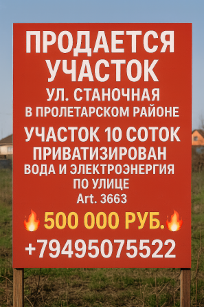 Продажа участка приватизирован Донецк