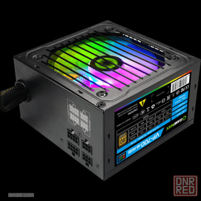 Блок питания gamemax vp-700-rgb-modular 80+ atx 700w, ultra quiet в макеевке днр | Гарантия Донецк - изображение 1