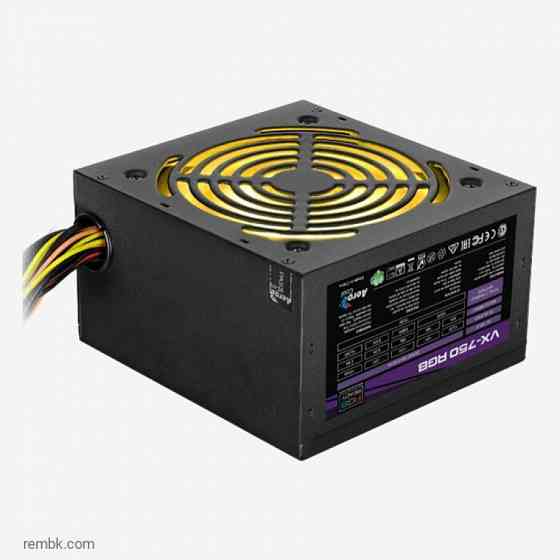 Блок питания aerocool vx plus 750 rgb 750w черный box | Гарантия Донецк
