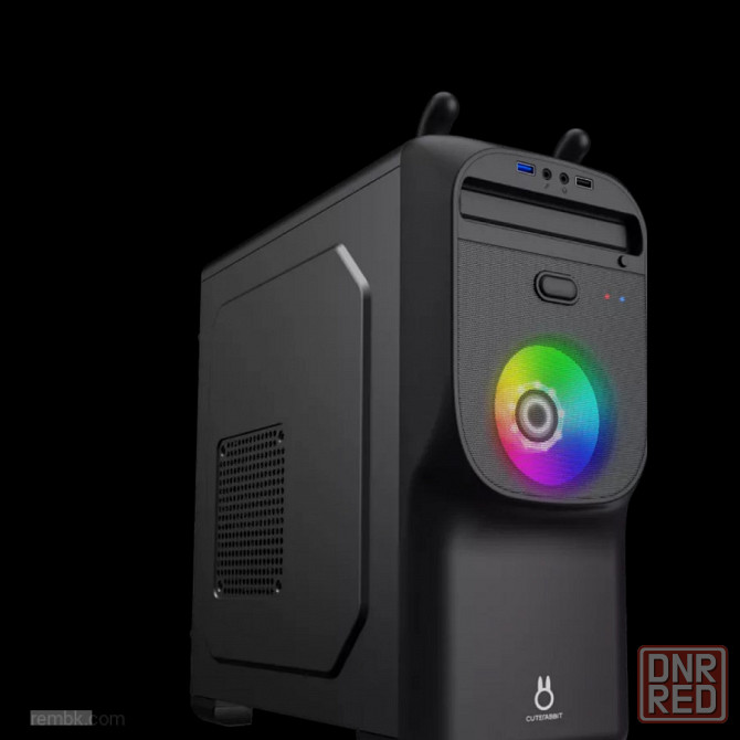 Корпус mini-tower zircon cute rabbit micro-atx/mini-itx, без бп, черный в макеевке днр | Гарантия Макеевка - изображение 1
