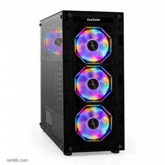 Корпус midi-tower exegate [i3 base ex294967rus] atx, без бп, черный в макеевке днр | Гарантия Макеевка