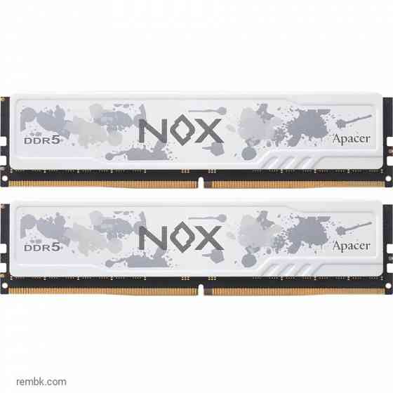 Оперативная память 32gb ddr5 6800mhz apacer nox white (2x16gb kit) (ah5u32g68c642mwaa-2) по доступной цене в макеевке днр | Гарантия Макеевка