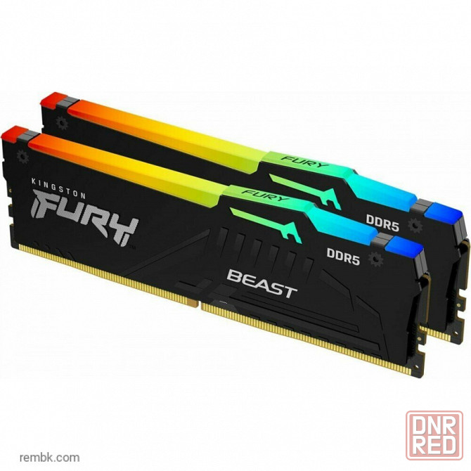 Оперативная память 16gb ddr5 5200mhz kingston fury beast rgb (2x8gb kit) (kf552c36bbeak2-16) по доступной цене в макеевке днр | Гарантия Макеевка - изображение 1