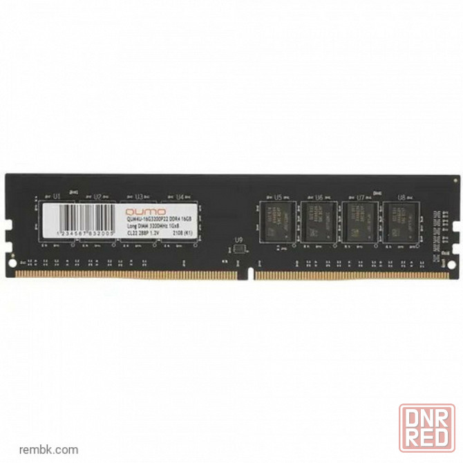 Оперативная память qumo ddr4 dimm 16gb qum4u-16g3200p22 pc4-25600, 3200mhz по доступной цене в макеевке днр | Гарантия Макеевка - изображение 1