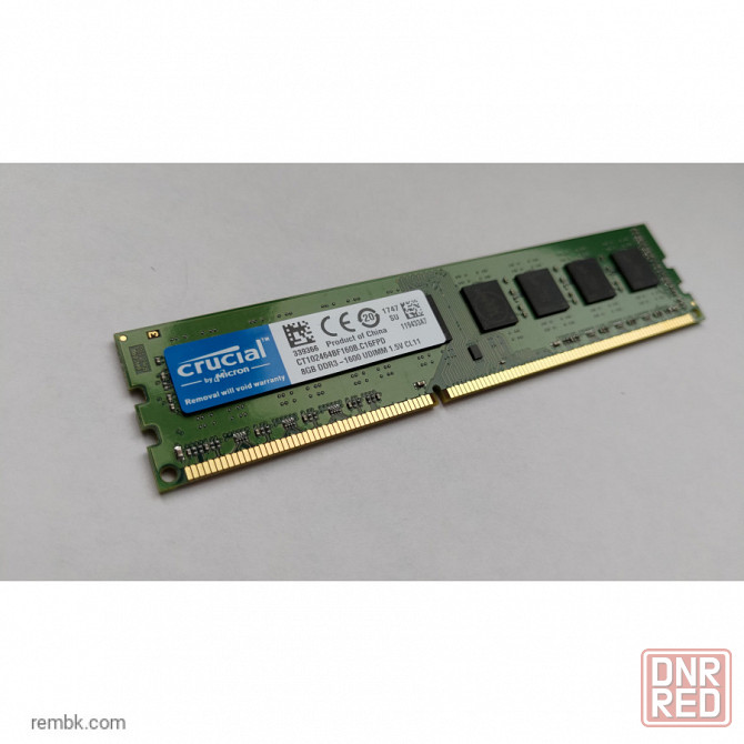 Оперативная память dimm ddr3 crucial 8гб 1600mhz pc3-12800u (ct102464bf160b.c16fpd) only amd в макеевке днр | Гарантия Макеевка - изображение 1