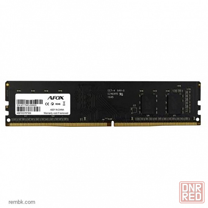 Оперативная память dimm ddr4 afox 4гб 2400мгц cl17 (afld44ek1p) oem в макеевке днр | Гарантия Макеевка - изображение 1