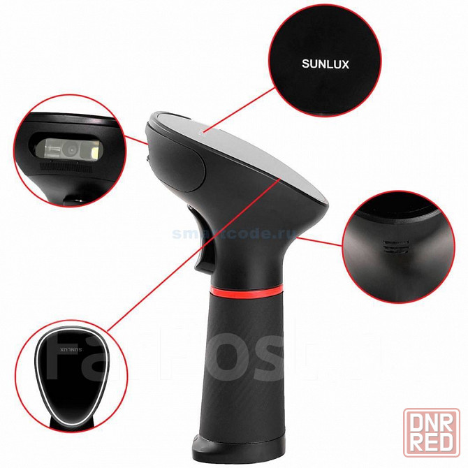 Сканер штрих-кода ручной беспроводной Sunlux XL-9600, скан+передатчик Донецк - изображение 1
