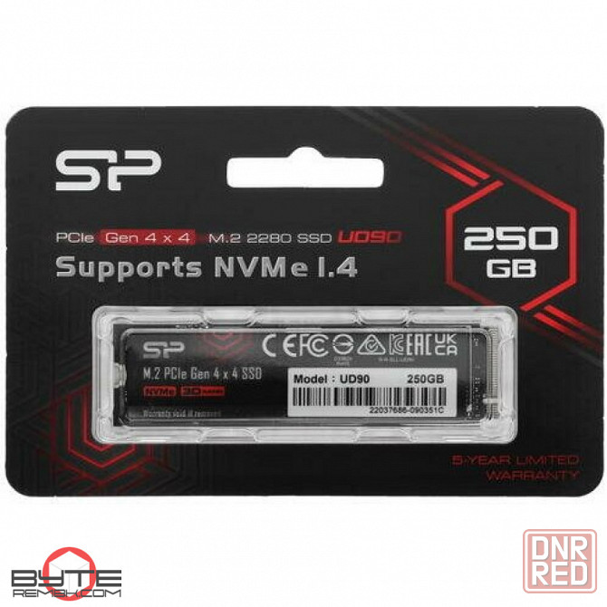 Твердотельный накопитель ssd silicon power 250 гб m.2 nvme ud90 [sp250gbp44ud9005] | Гарантия Макеевка - изображение 1