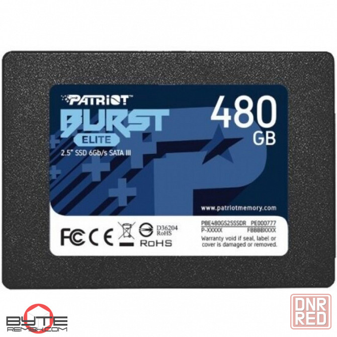 Твердотельный накопитель ssd 2.5" patriot memory 480гб sata (pbe480gs25ssdr) | Гарантия Макеевка - изображение 1