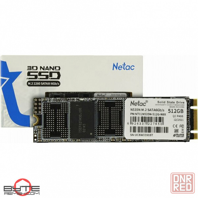 Твердотельный накопитель ssd m.2 sata netac n535n (nt01n535n-512g-n8x) 512гб в макеевке днр | Гарантия Макеевка - изображение 1