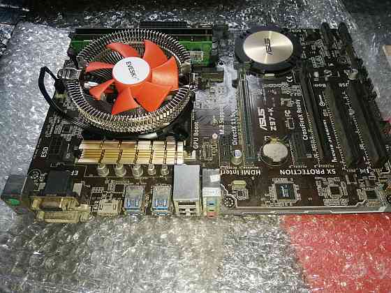 Комплект Core i7-4770k и плата Asus Z97-K с 16Гб памяти Горловка