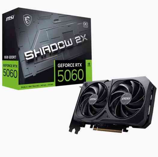 Видеокарта NVIDIA GeForce RTX 5060 (8GB GDDR7) MSI Shadow 2x Донецк