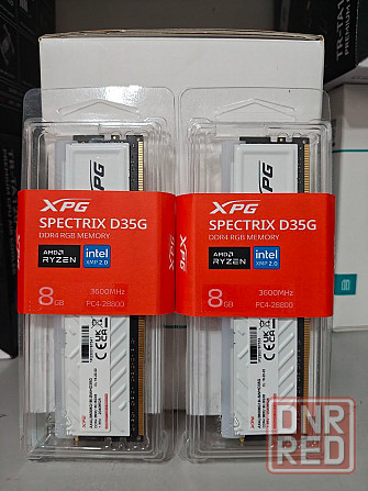 Оперативная память DDR4 Adata Spectrix D35G RGB 16Gb (kit 2x8) 3600MHz (wh/bk) Донецк - изображение 1