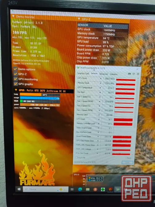 Видеокарта NVIDIA GeForce RTX 3070 (8Gb GDDR6) Palit GamingPro Донецк - изображение 2