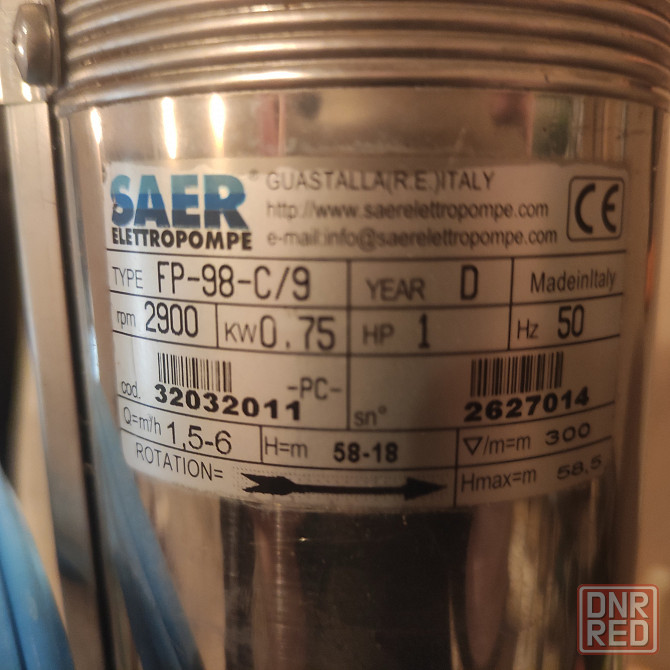 Продам насос Saer CL95 FS-98-C/9 высокой мощности Донецк - изображение 3
