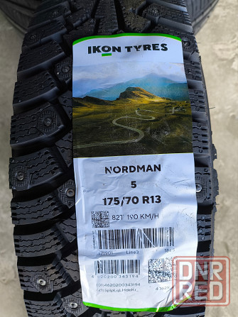 Продам зимние шипованные шины 175/70 R13 Ikon Nordman 5---- 4 450 руб/шт Донецк - изображение 1