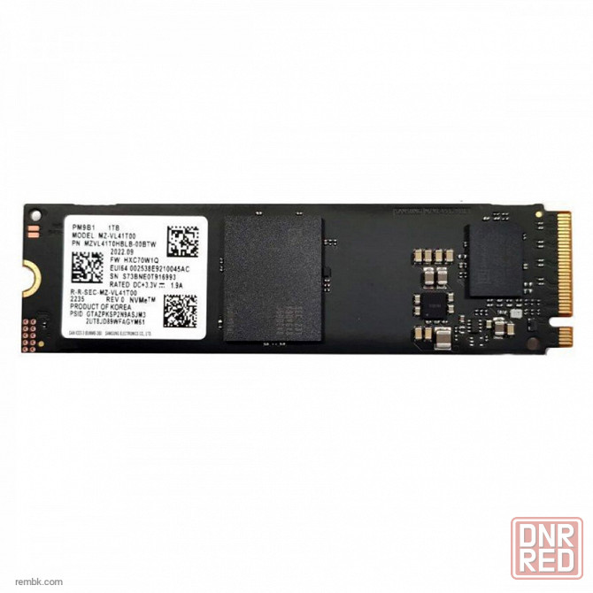 Твердотельный накопитель ssd m.2 nvme samsung 1tb, pm9b1, m.2 2280, nvme, pcie 4.0 x4 mzvl41t0hblb-00b07 | Гарантия Донецк - изображение 1