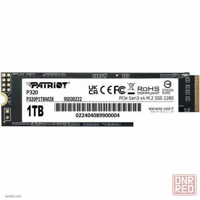 Твердотельный накопитель ssd patriot p320 1tb p320p1tbm28, m.2 2280, pci express 3.0 x4 по доступной цене в макеевке днр | Гарантия Донецк - изображение 1