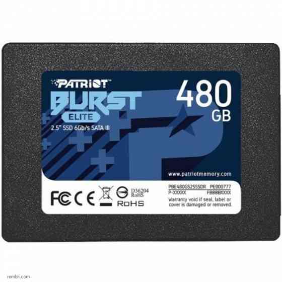 Твердотельный накопитель ssd 2.5" patriot memory 480гб sata (pbe480gs25ssdr) | Гарантия Донецк
