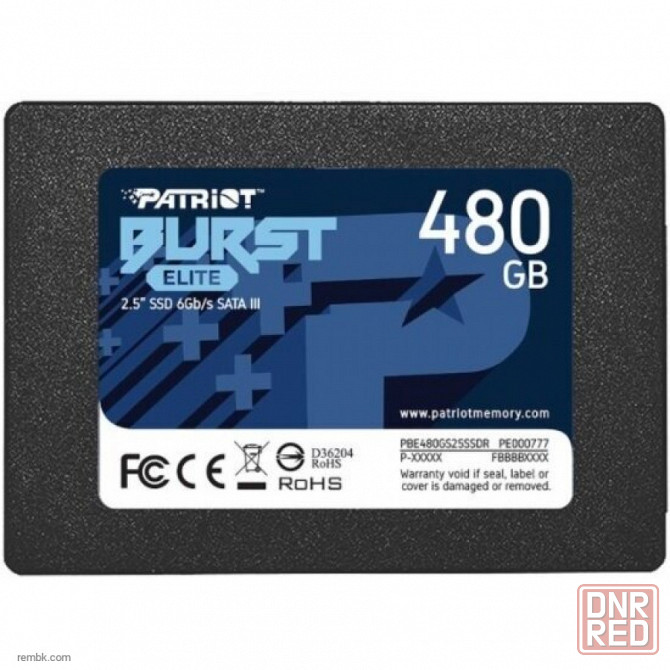 Твердотельный накопитель ssd 2.5" patriot memory 480гб sata (pbe480gs25ssdr) | Гарантия Донецк - изображение 1